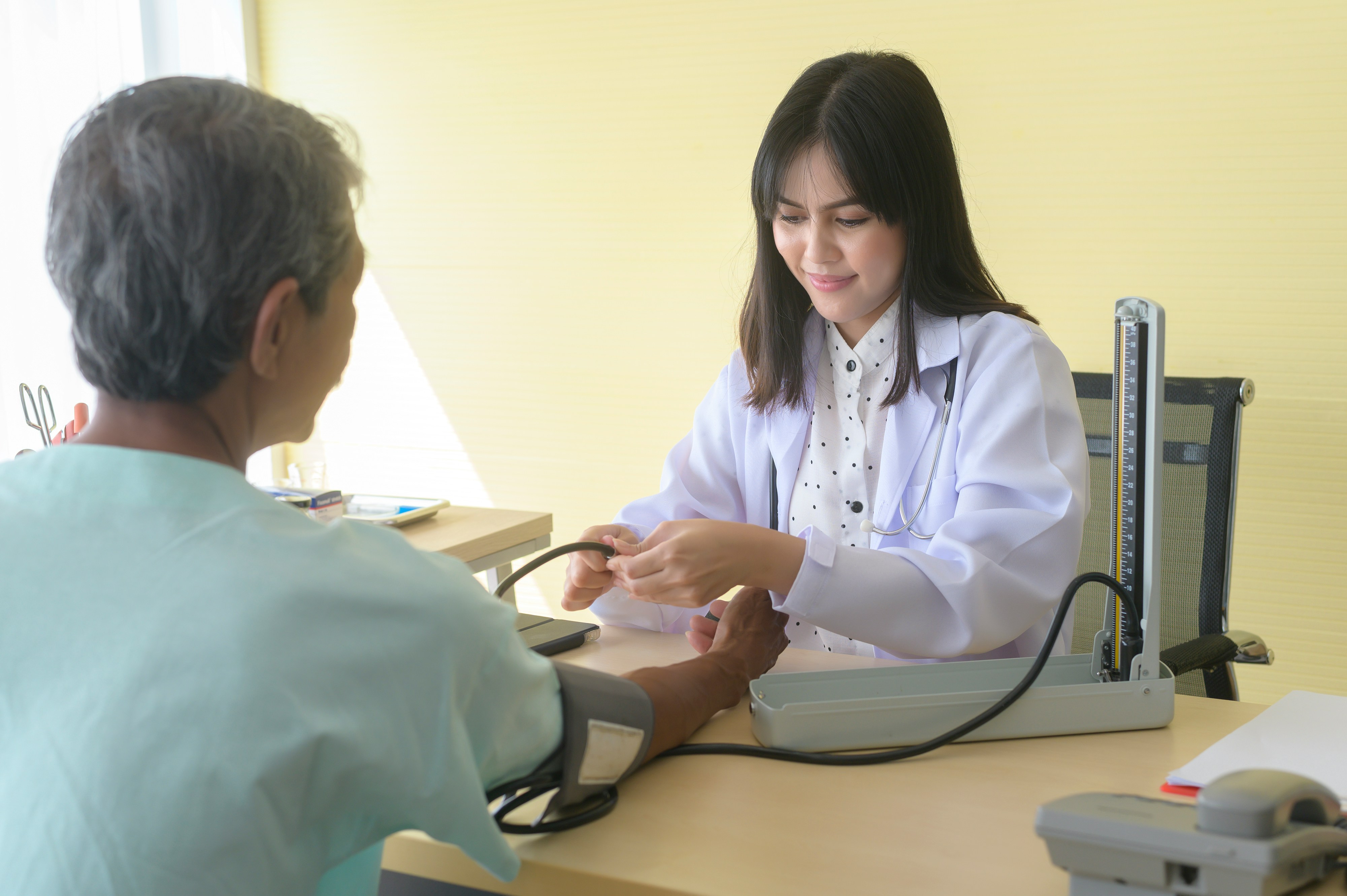 Doctor with patient