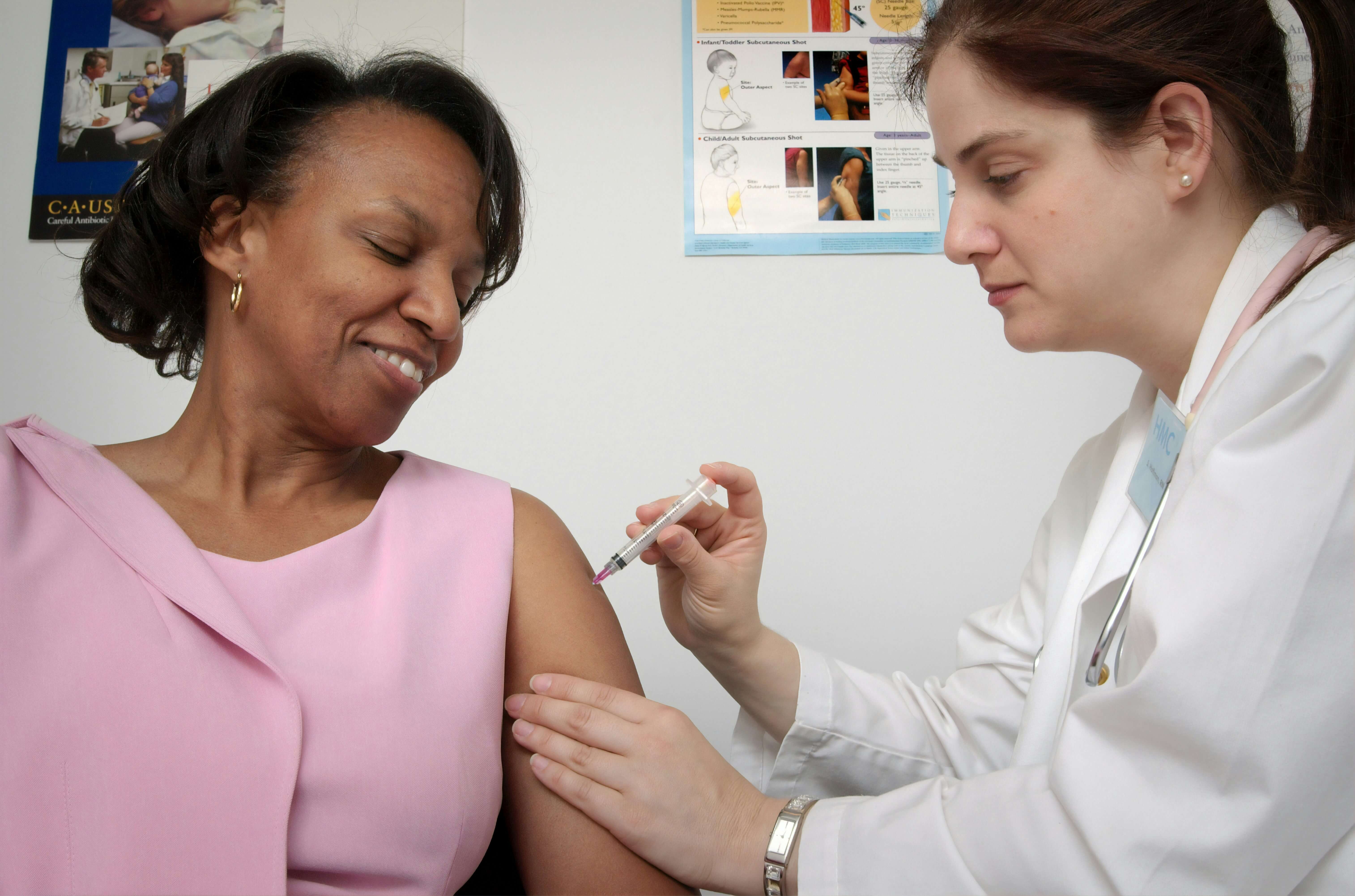 Doctor with patient